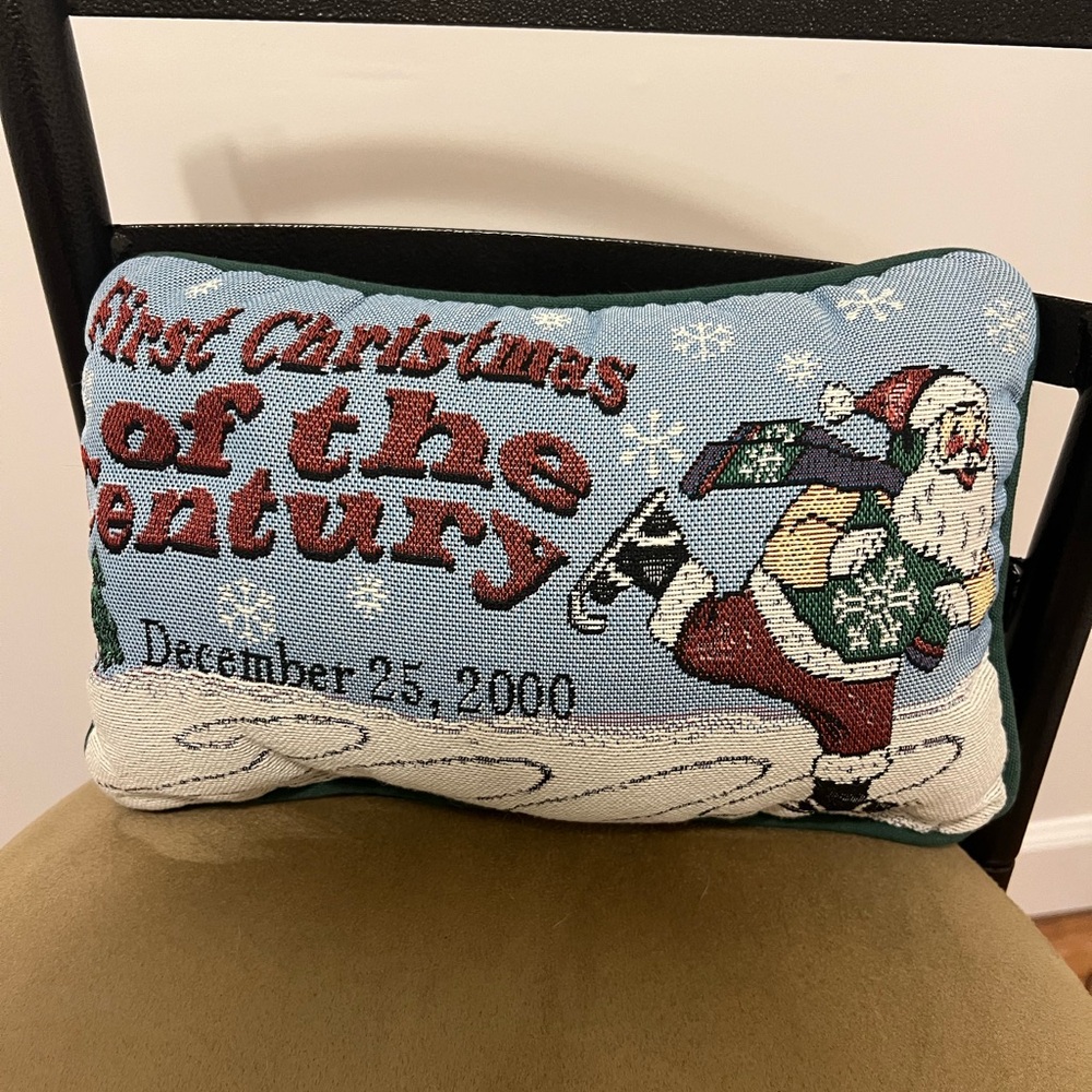 Christmas Decorative Pillow with Santa Design